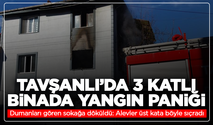 Kütahya'da Dumanları gören sokağa döküldü: Alevler üst kata böyle sıçradı