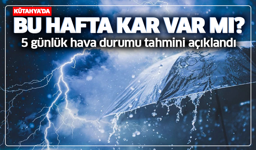 Kütahya’da bu hafta kar var mı? 5 günlük hava durumu tahmini açıklandı