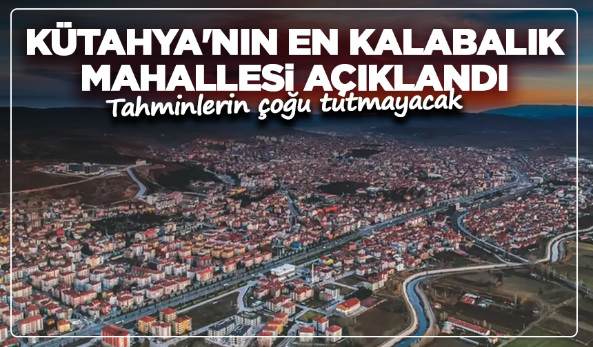 Tahminlerin çoğu tutmayacak: Kütahya'nın en kalabalık mahallesi açıklandı