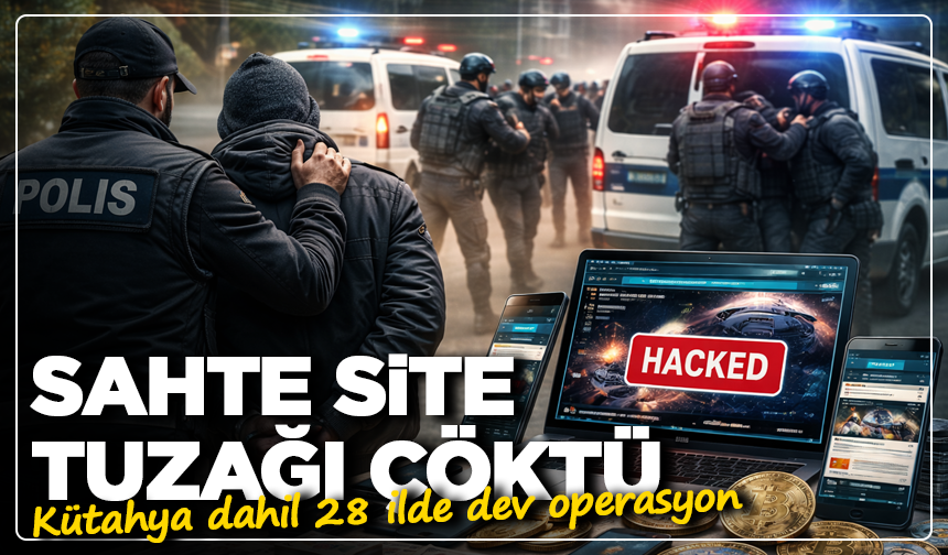 Sahte site tuzağı çöktü: Kütahya dahil 28 ilde dev operasyon
