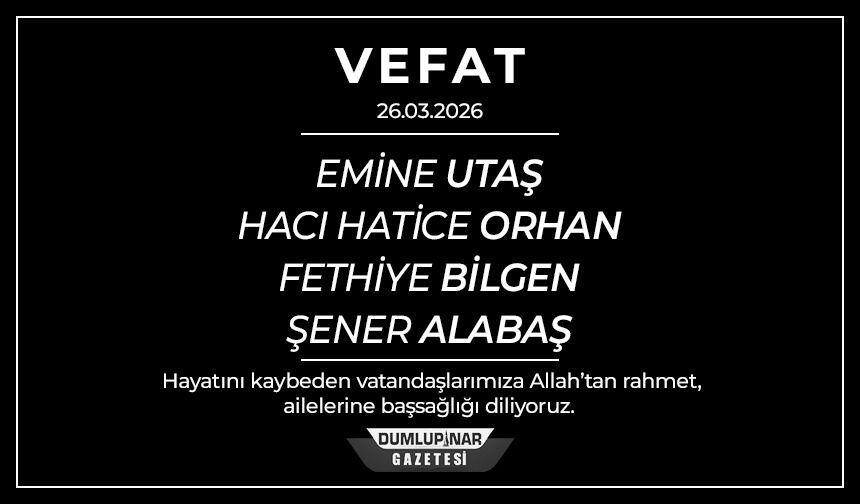 Kütahya’da bugün yürek yakan kayıp: 4 isim birden hayatını kaybetti
