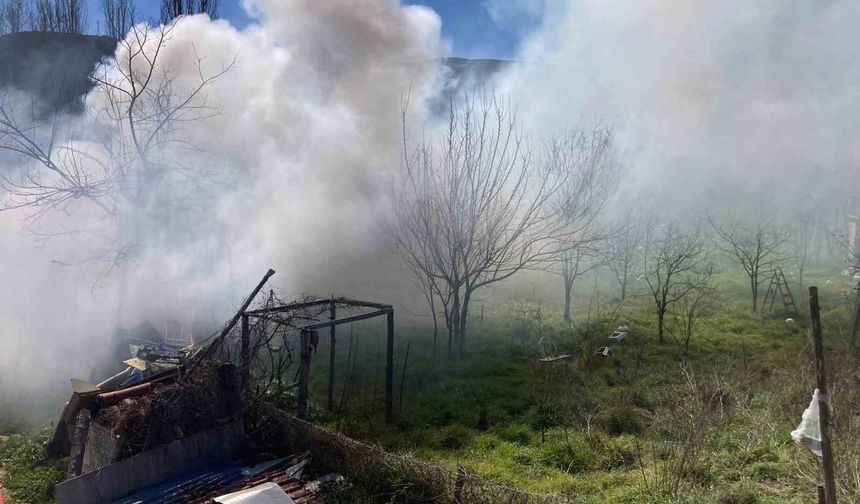 Bilecik’te bağ evinde çıkan yangın kısa sürede söndürüldü