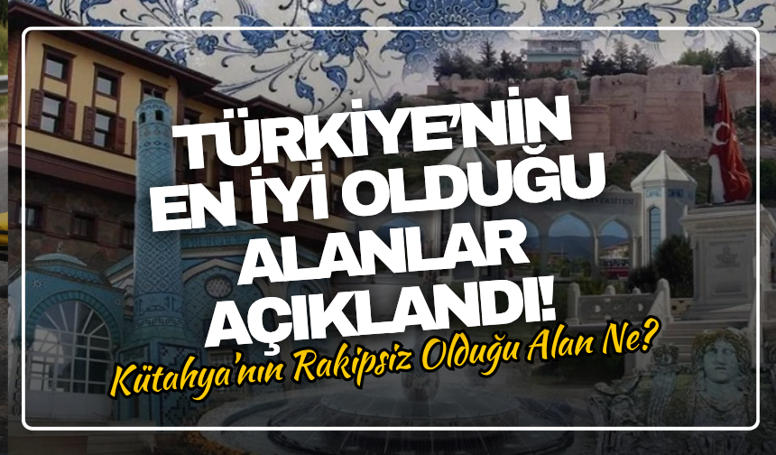 Türkiye’nin En İyi Olduğu Alanlar Açıklandı! Kütahya’nın Rakipsiz Olduğu Alan Ne?