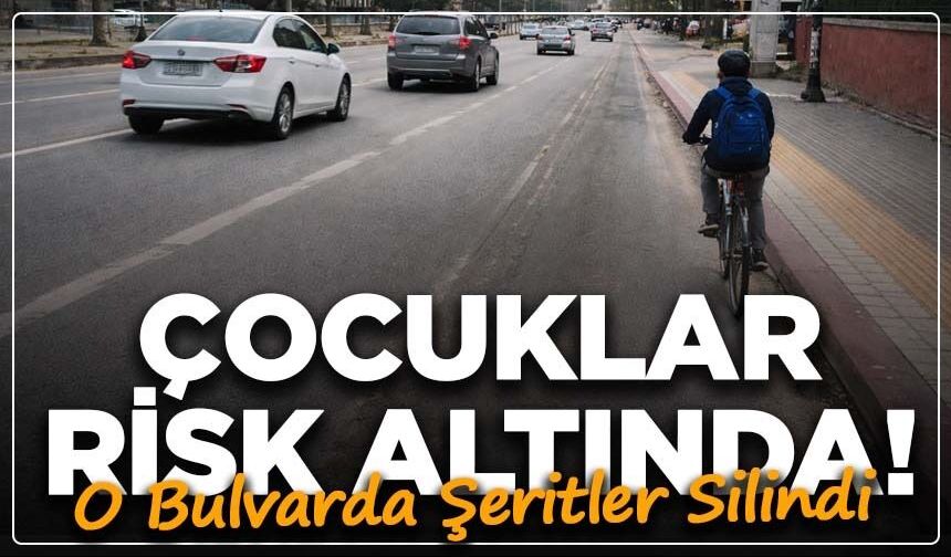 Çocuklar risk altında! Kütahya’da o bulvarda bisiklet yolu silindi