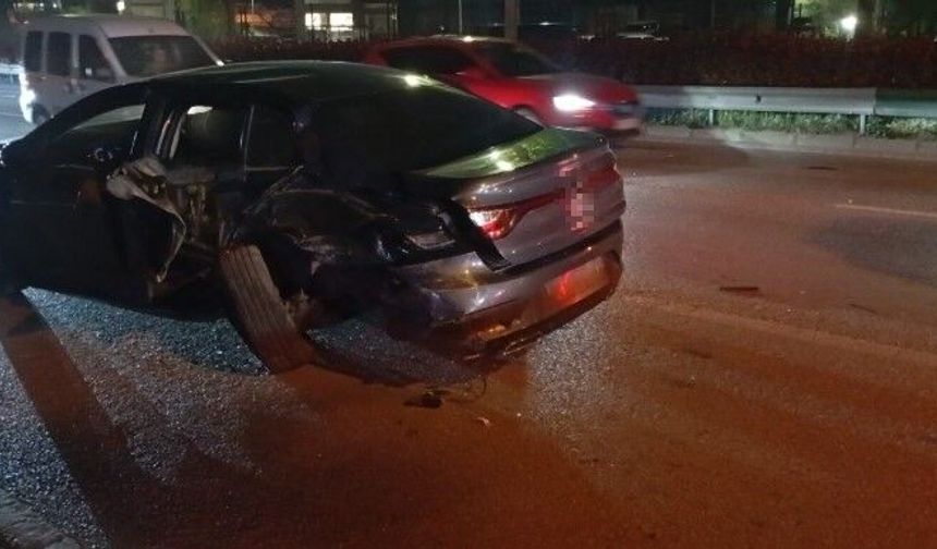 Osmangazi'de trafik kazası: Otomobil takla attı, 1 yaralı