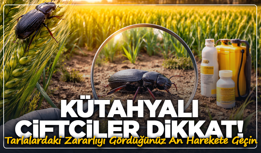 Kütahyalı Çiftçiler Dikkat! Tarlalardaki Zararlıyı Gördüğünüz An Harekete Geçin