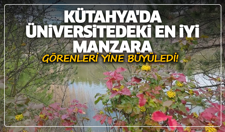 Kütahya'da üniversitedeki en iyi manzara: Görenleri yine büyüledi!