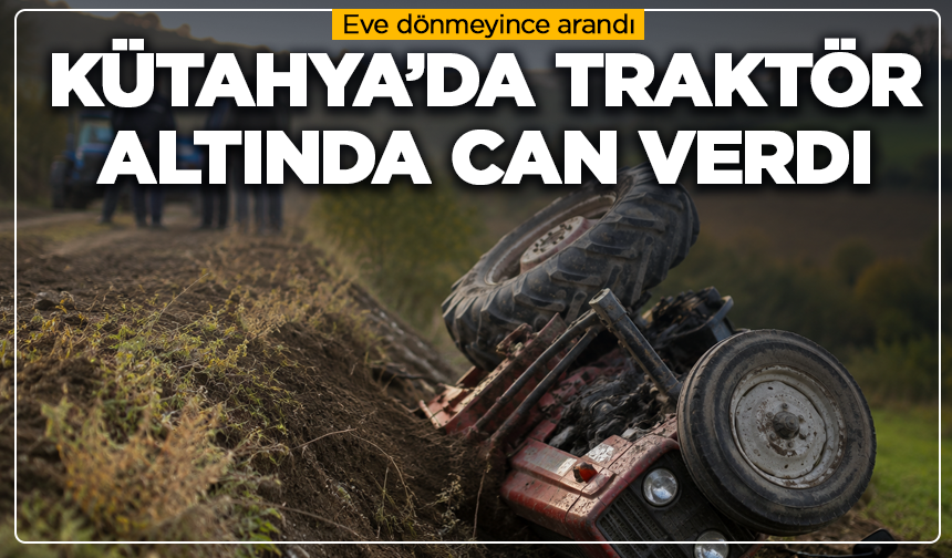 Eve dönmeyince arandı: Kütahya’da traktör altında can verdi