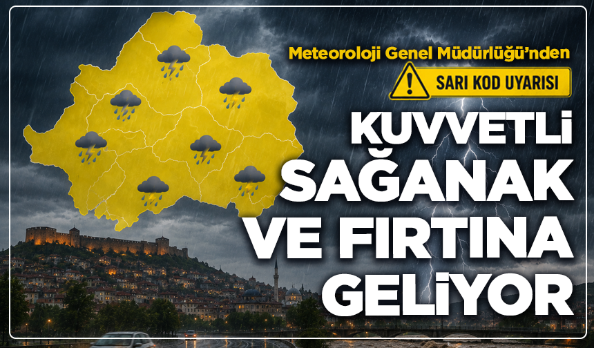 Kütahya İçin Sarı Alarm: Kuvvetli Sağanak ve Fırtına Geliyor