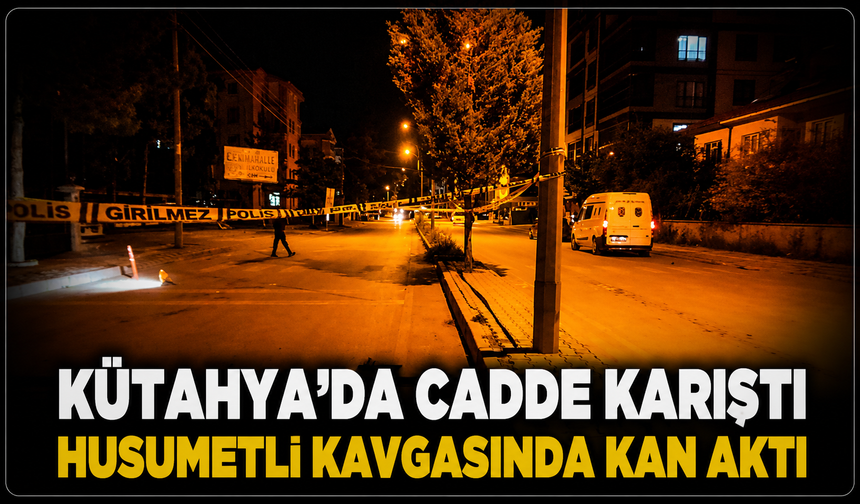 Kütahya'da husumetli kavgasında kan döküldü: 1 yaralı