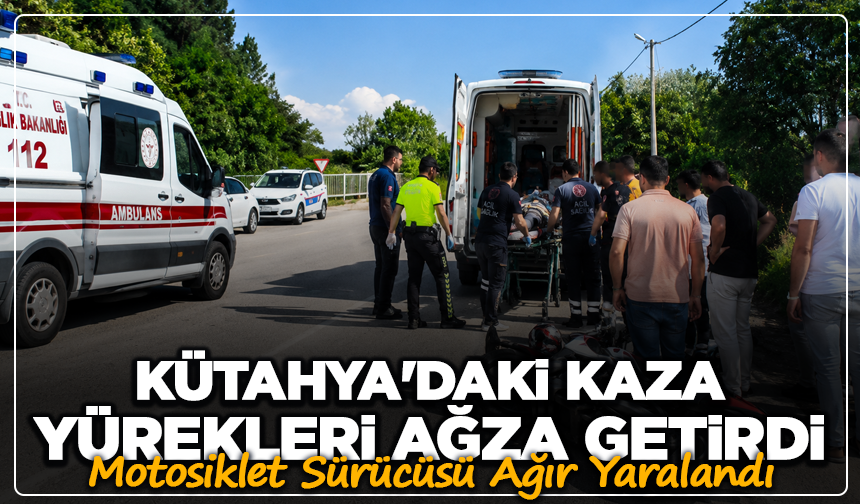 Kütahya'da korkutan kaza: Çarpışmanın şiddetiyle yere savruldu