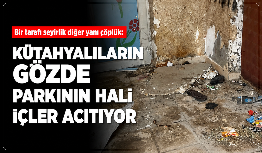 Bir tarafı seyirlik diğer yanı çöplük: Kütahyalıların gözde parkının hali içler acıtıyor