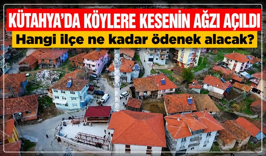 Kütahya'da köylere kesenin ağzı açıldı: Hangi ilçe ne kadar ödenek alacak?