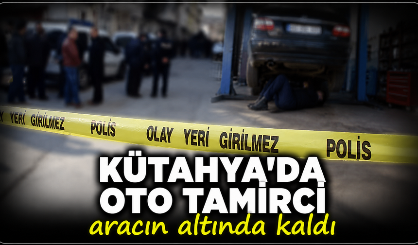 Kütahya'da korkunç ölüm: Oto tamirci, aracın altında can verdi