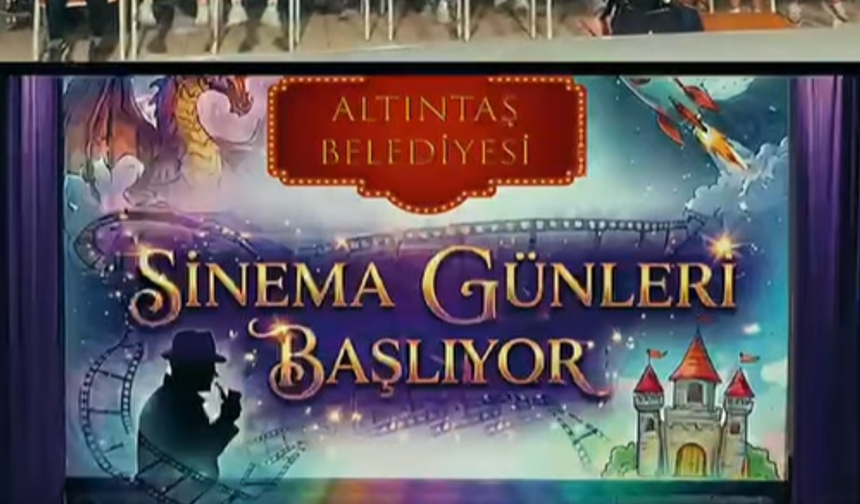 Altıntaş'ta sinema günleri başladı: Çocuklar salonu kahkahalarıyla neşelendirdi