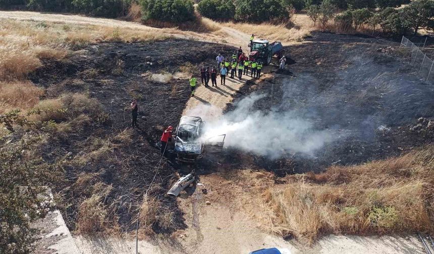 Kaza yapan otomobil araziye uçtu: 4 yaralı