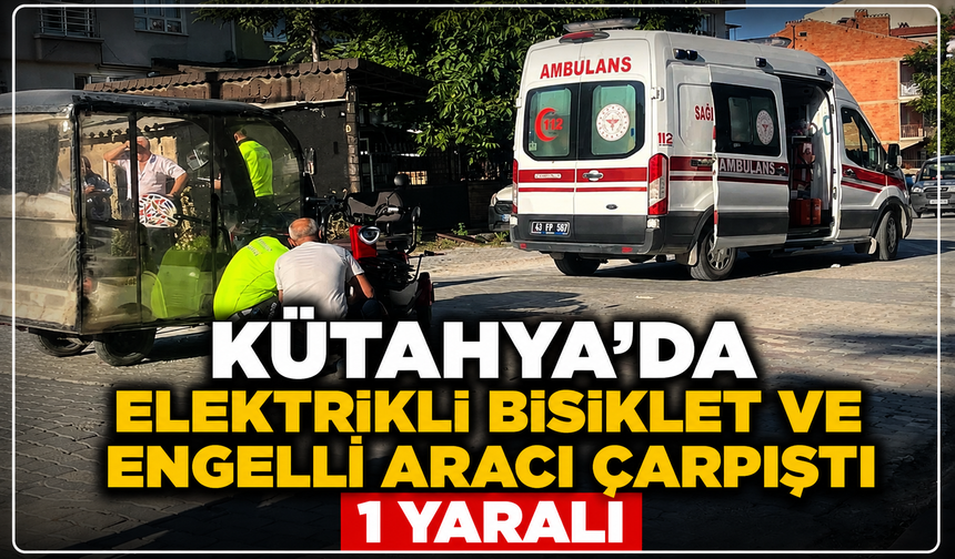 Kütahya'da sokak üzerinde kanlı kaza: 1 yaralı
