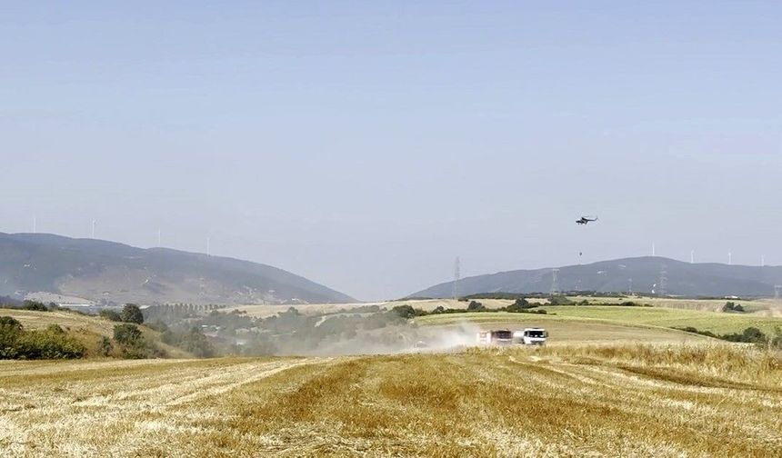 İnegöl'de orman yangını; Havadan ve karadan müdahale başlatıldı