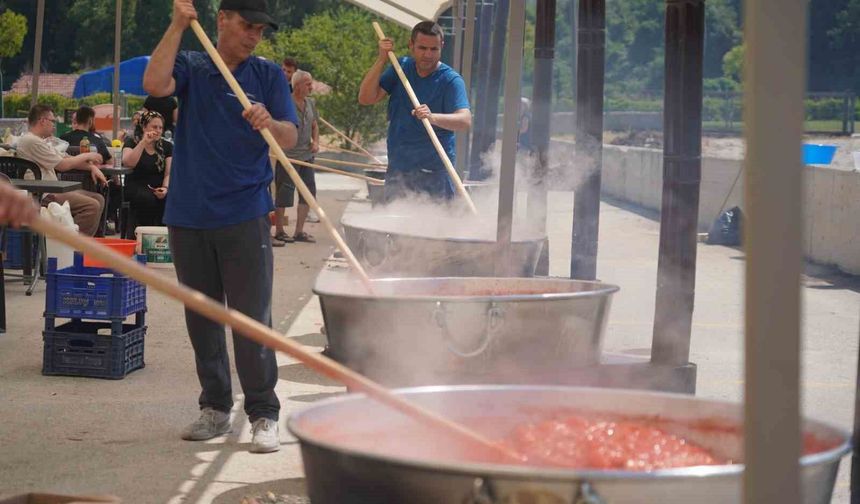 Salça yapımı için ilk ateşler yakıldı