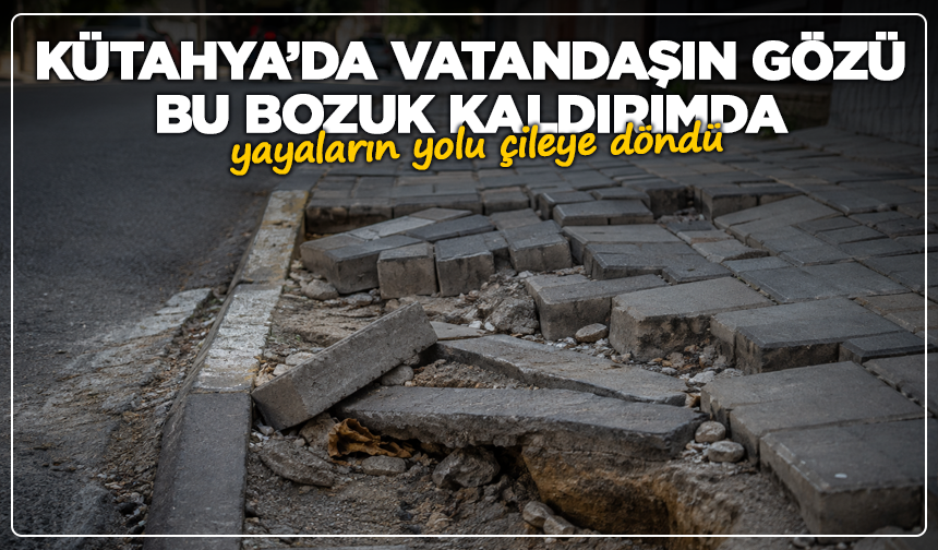 Kütahya’da bu kaldırım tepki çekiyor