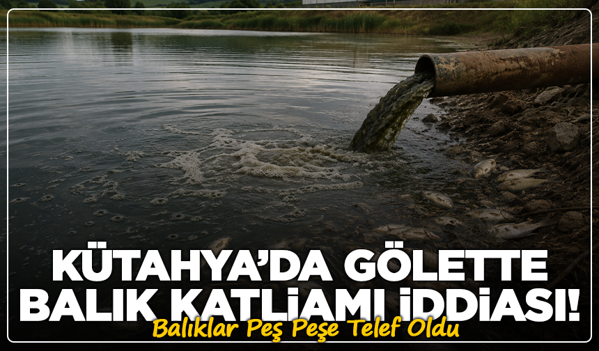 Kütahya’da Gölette Balık Katliamı İddiası! Boru Hattı Görüntülendi