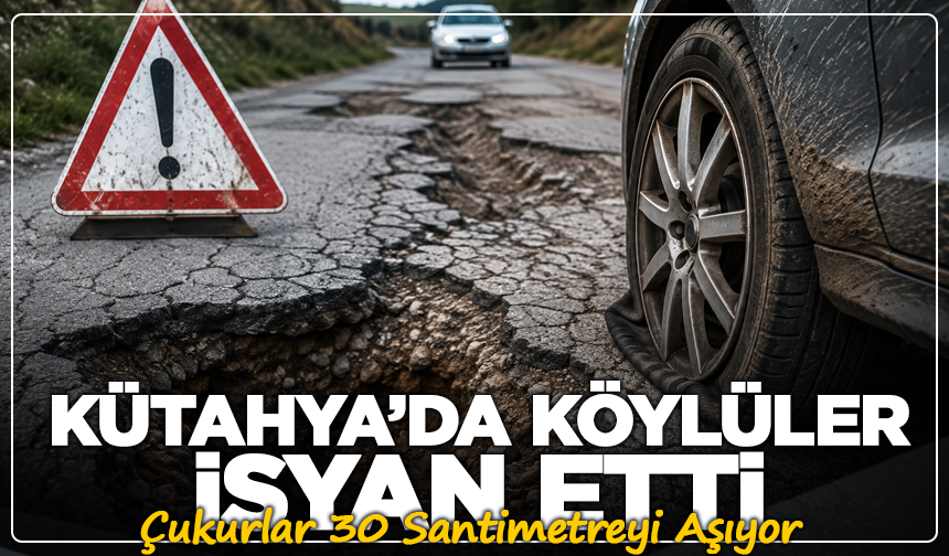 Kütahya’da Köylüler İsyan Etti: Çukurlar 30 Santimetreyi Aşıyor