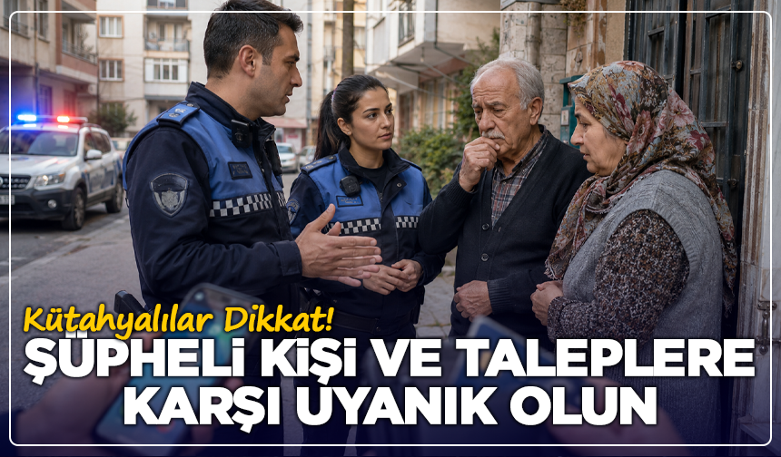 Kütahyalılar Dikkat: Şüpheli Kişi ve Taleplere Karşı Uyanık Olun