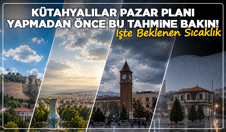 Kütahyalılar Pazar Planı Yapmadan Önce Bu Tahmine Bakın!