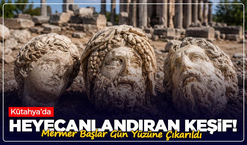 Kütahya'da Heyecanlandıran Keşif! Mermer Başlar Gün Yüzüne Çıkarıldı