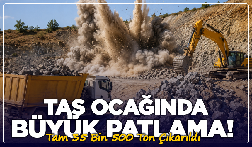 Kütahya’da Taş Ocağında Büyük Patlama! Ortaya Çıkan Miktar Dudak Uçuklattı