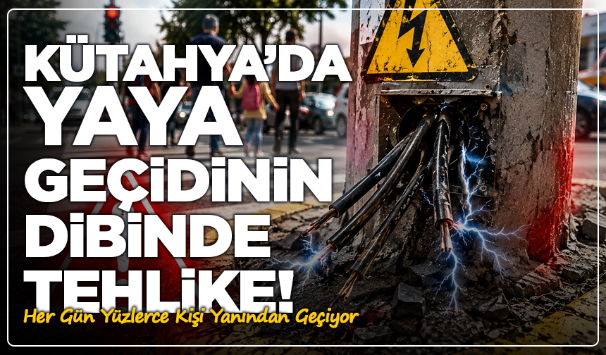 Kütahya’da Yaya Geçidinin Dibinde Tehlike! Her Gün Yüzlerce Kişi Yanından Geçiyor