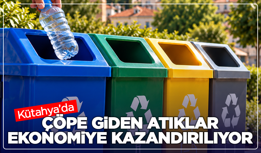 Kütahya’da çöpe giden atıklar ekonomiye kazandırılıyor
