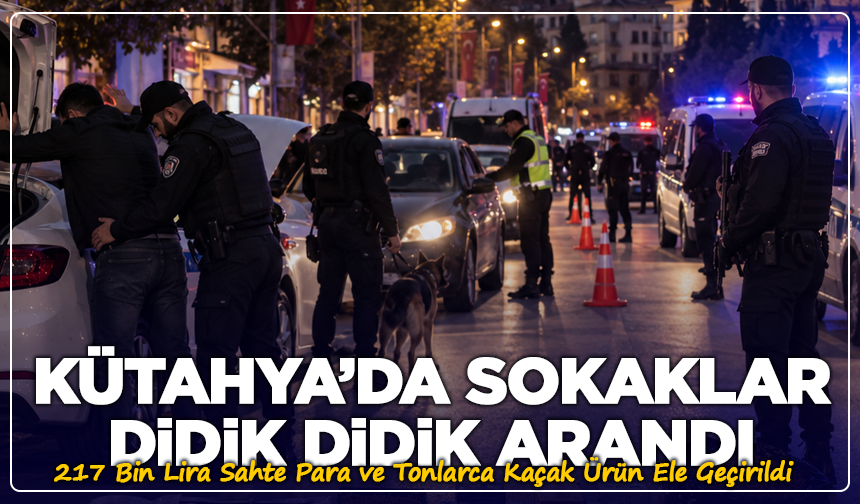 Kütahya’da Sokaklar Didik Didik Arandı: 28 Firari Yakalandı