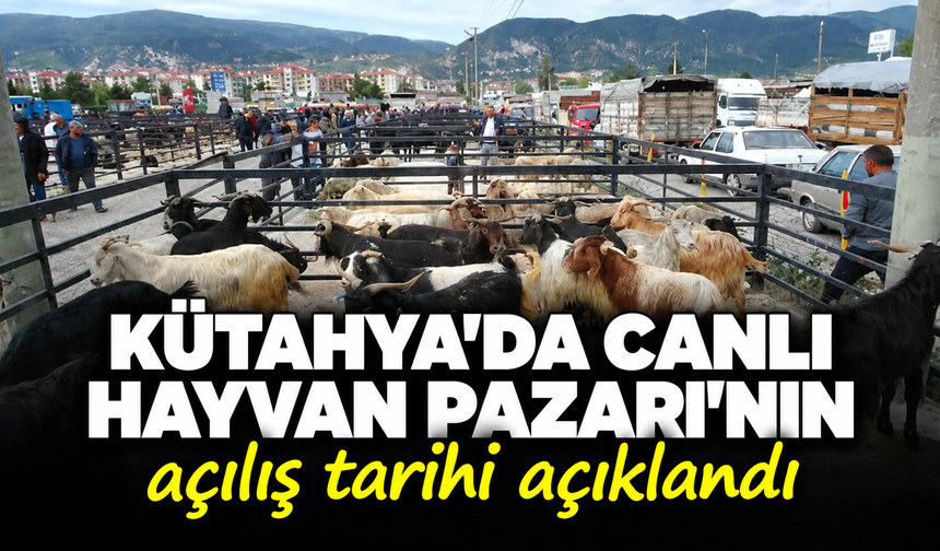 Kütahya'da Canlı Hayvan Pazarı'nın yeniden açılış tarihi açıklandı