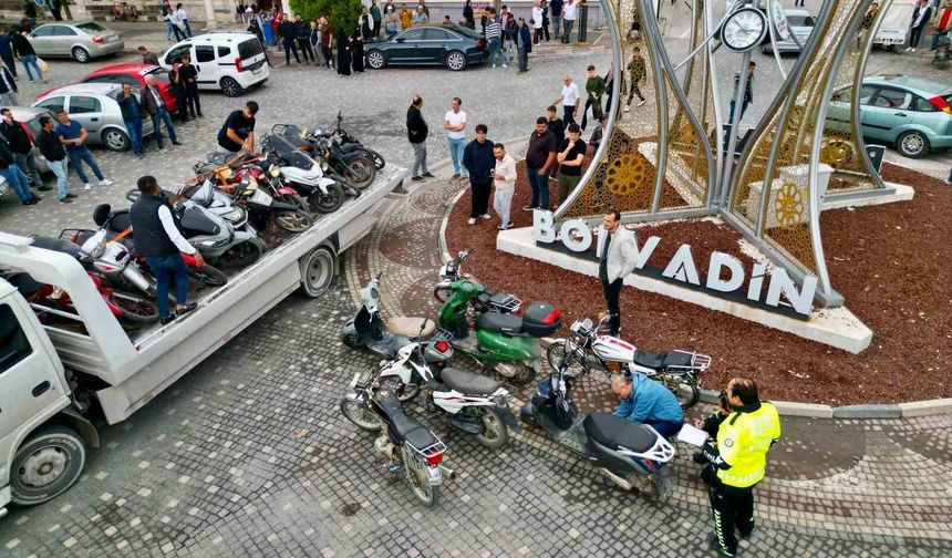 Polis denetiminde 52 motosiklet trafikten men edildi