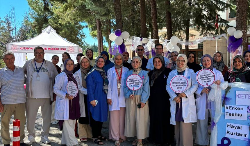Gediz'de kansere karşı farkındalık çalışması gerçekleştirildi