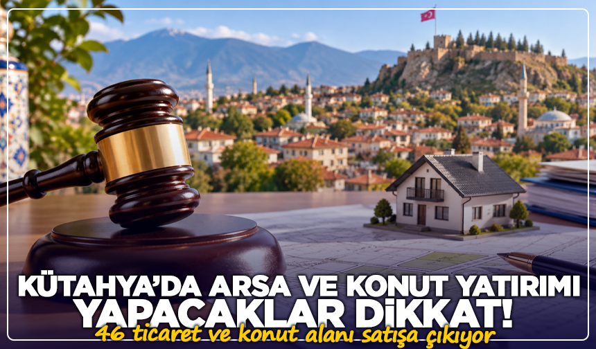 Kütahya’da arsa ve konut yatırımı yapacaklar dikkat! 46 ticaret ve konut alanı satışa çıkıyor