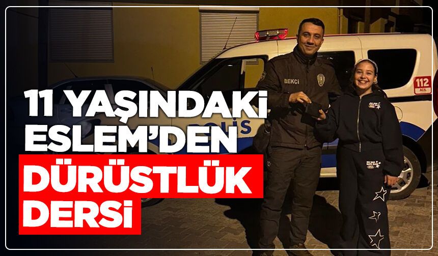 Gediz’de 11 yaşındaki Eslem’den dürüstlük dersi: Bulduğu cüzdanı teslim etti