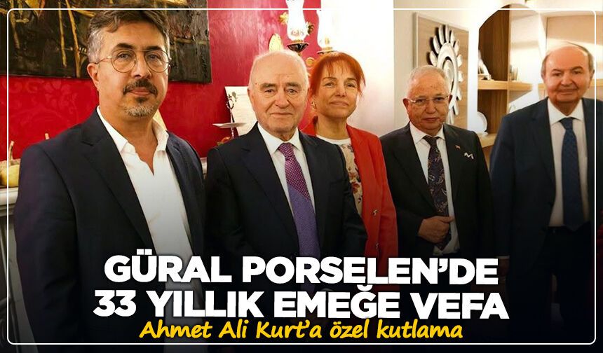 Güral Porselen’de 33 yıllık emeğe vefa: Ahmet Ali Kurt’a özel kutlama