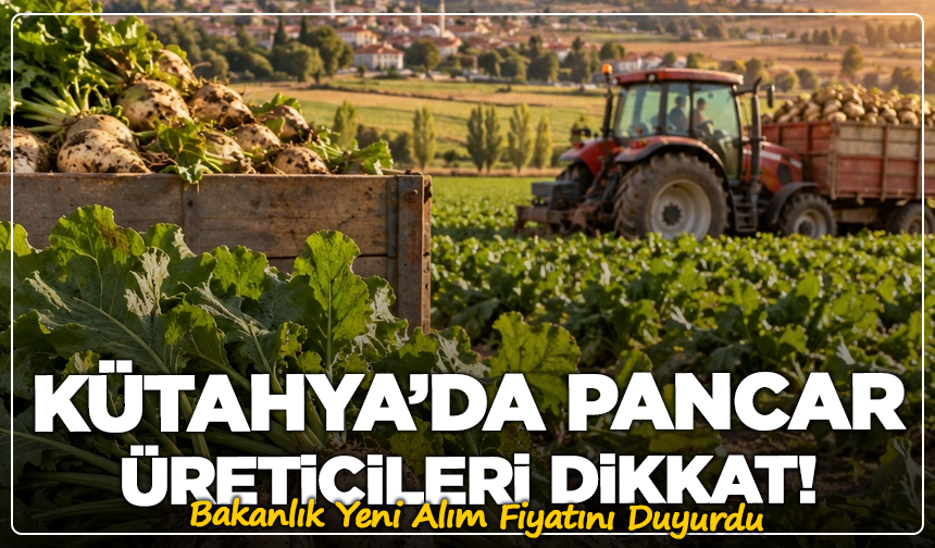 Kütahya’da Pancar Üreticileri Dikkat! Bakanlık Yeni Alım Fiyatını Duyurdu