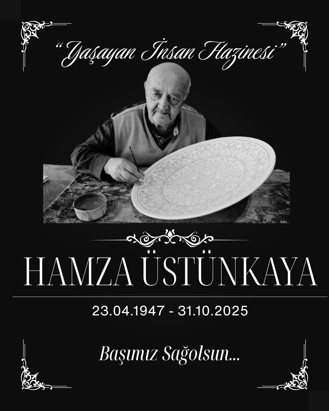 Black And White Simple Funeral Obituary Instagram Post-2