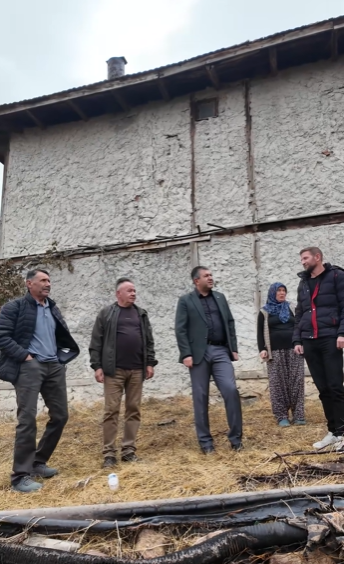 Gediz Belediyesi'nden yangın mağduru aileye destek